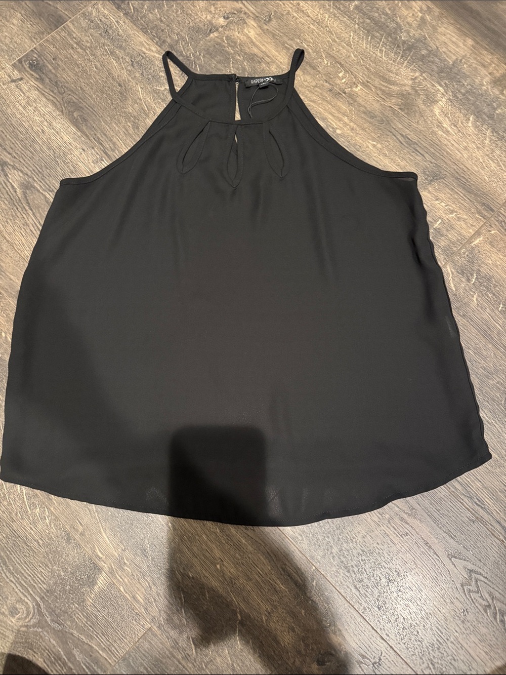 Black Halter Neck Women's Tank Top